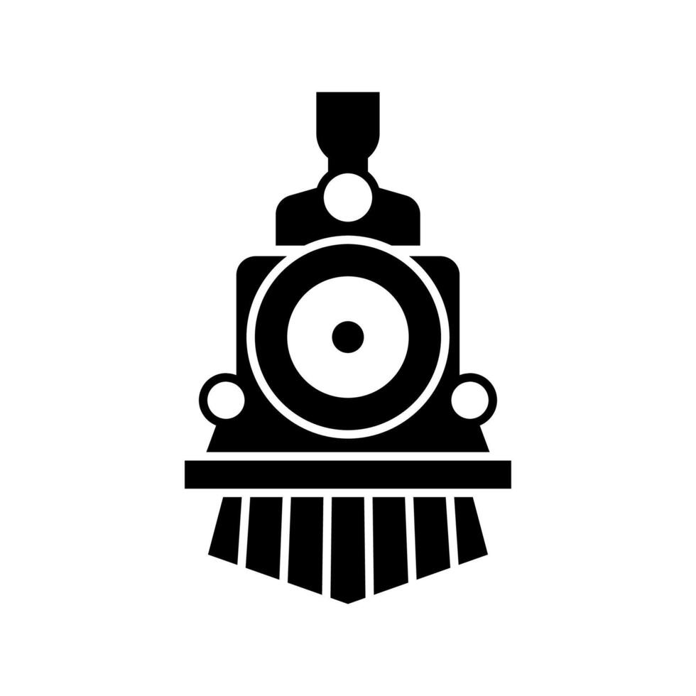 antiguo locomotora tren máquina logo diseño vector