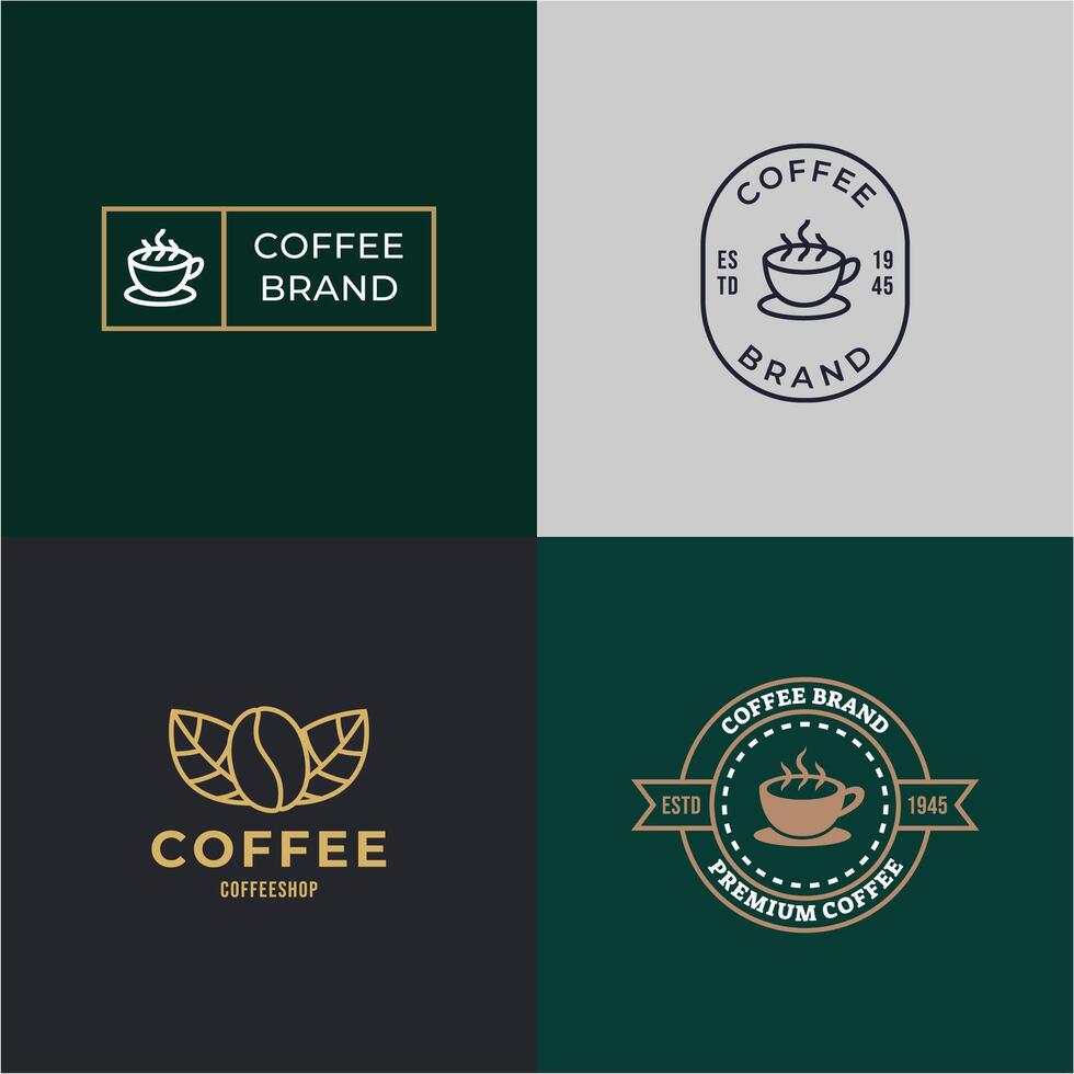 Set of coffee quotes graphics, logos, labels and badges. vector
