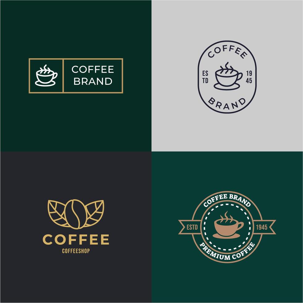 conjunto de café citas gráficos, logotipos, etiquetas y insignias vector