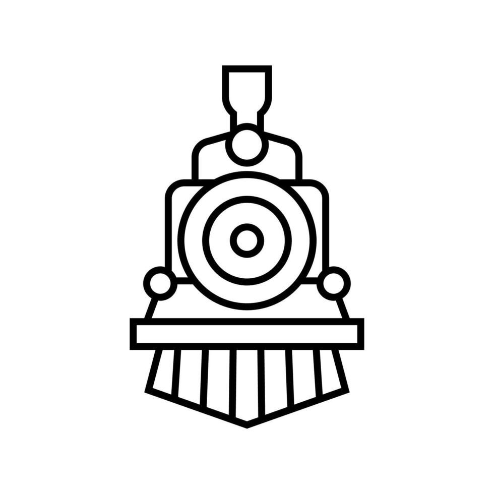 Clásico antiguo locomotora motor icono o logo diseño vector