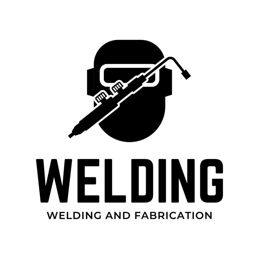 Welding torch logo design. Welder tool vector design. Welding work logotype.