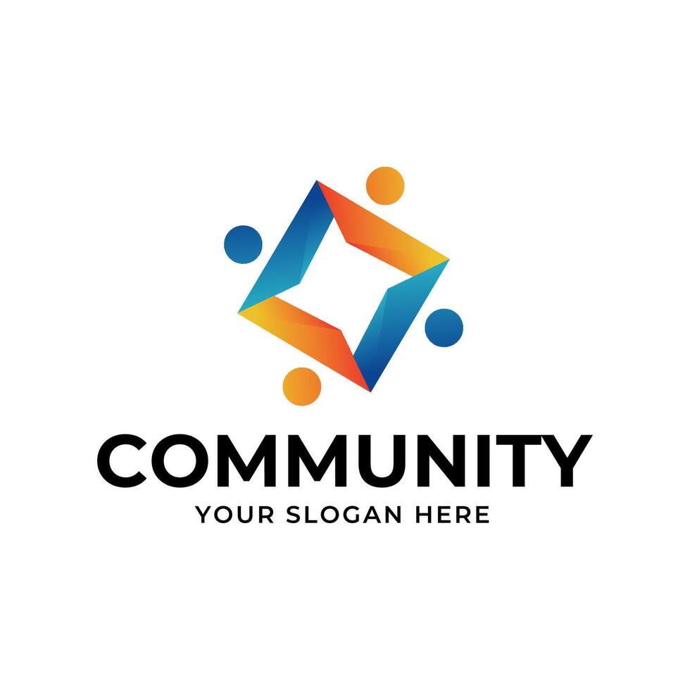 Global Community Logo Icon Elements Template. Community human Logo template vector