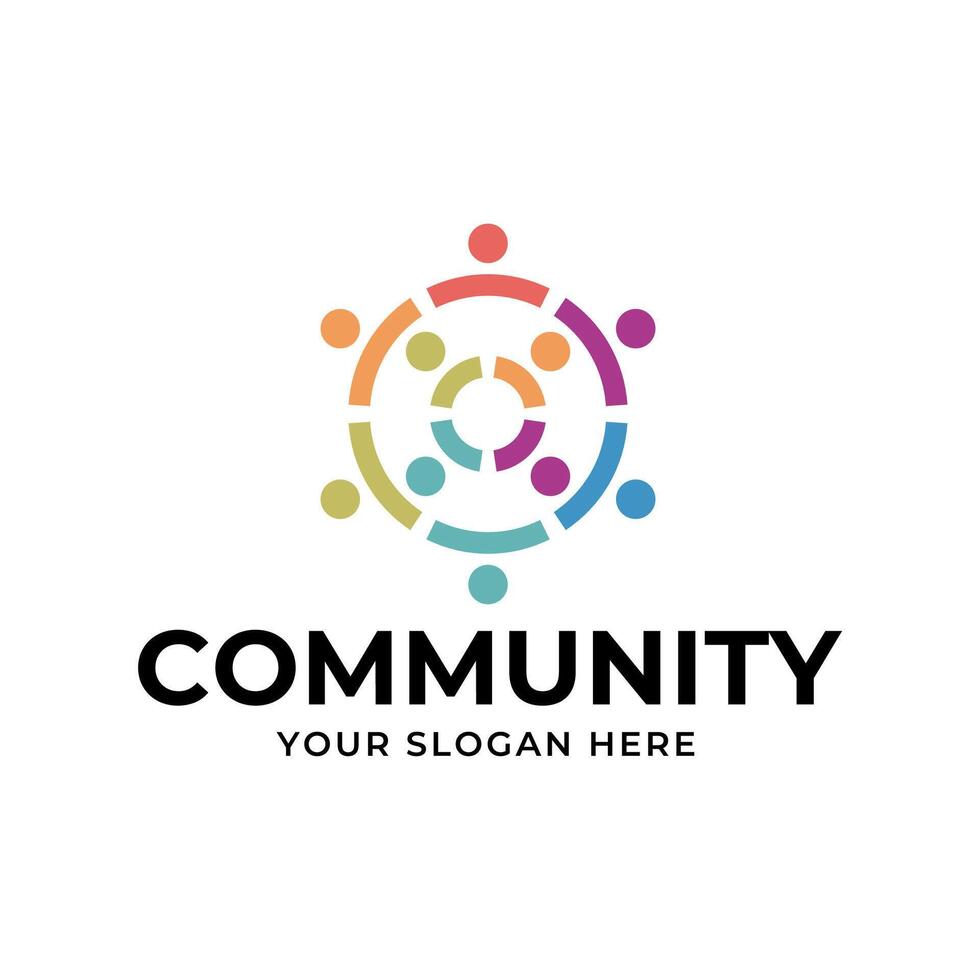 Global Community Logo Icon Elements Template. Community human Logo template vector