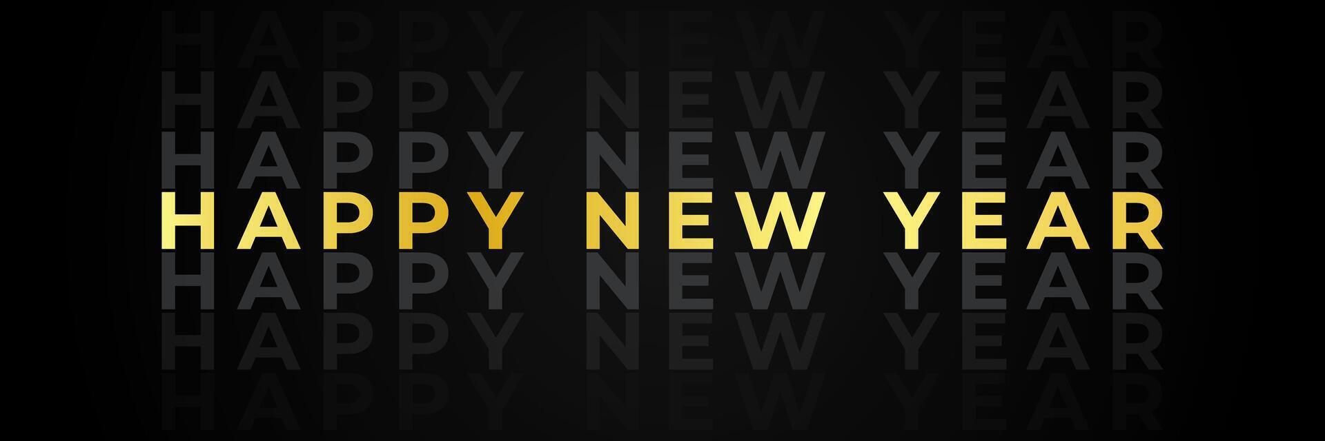abstract happy new year banner template design vector
