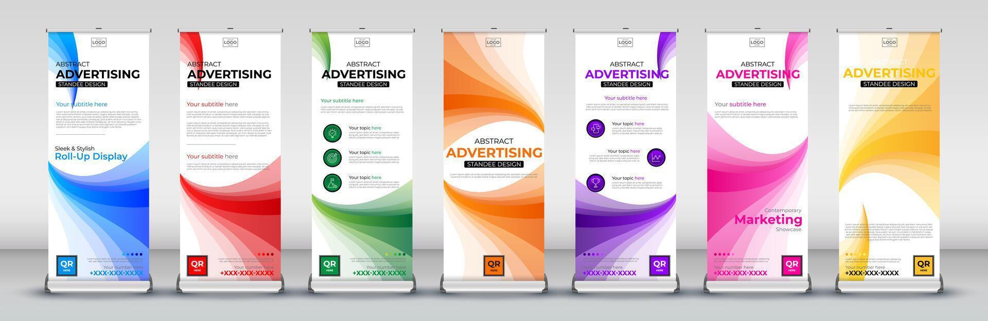 Vertical Modern abstract business roll up Banner Design Signboard Advertising Template Vector X banner and Street Business Flag of Convenience Layout