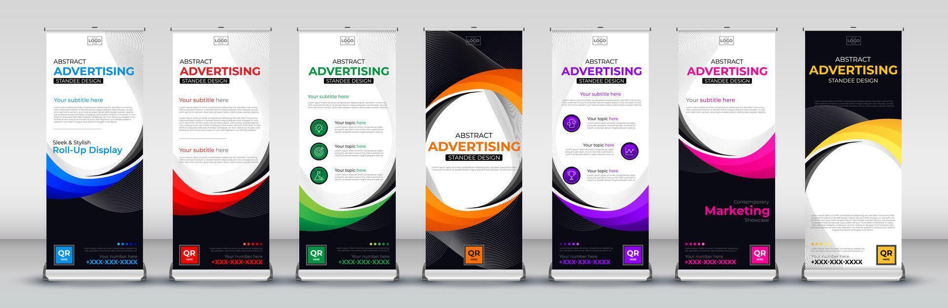 Vertical Modern abstract business roll up Banner Design Signboard Advertising Template Vector X banner and Street Business Flag of Convenience Layout