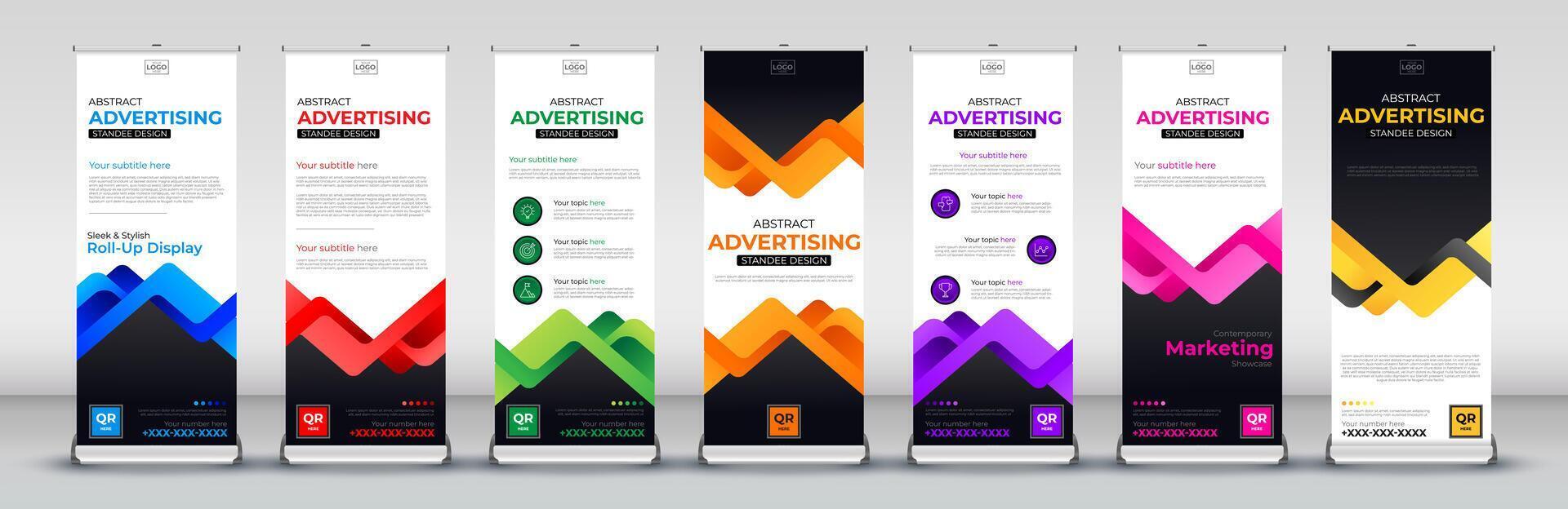 Vertical Modern abstract business roll up Banner Design Signboard Advertising Template Vector X banner and Street Business Flag of Convenience Layout