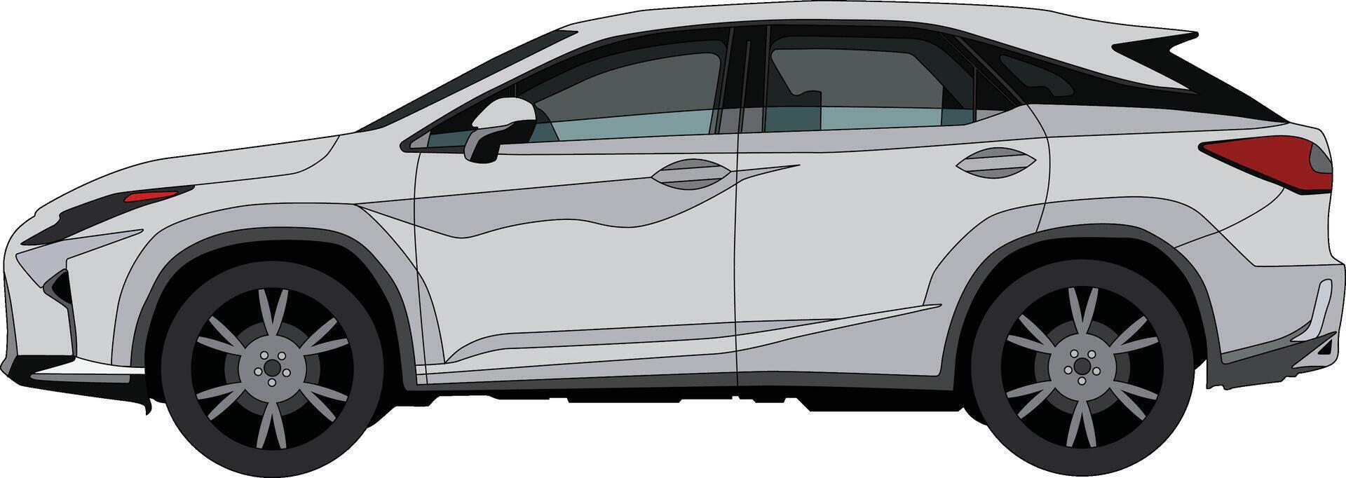 The car vector, line art, and illustration vector