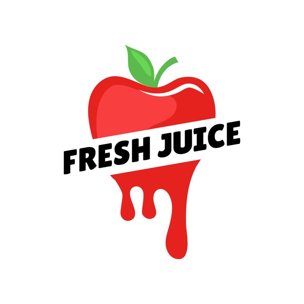 Fruta jugo logo. Fresco bebida logo. vector