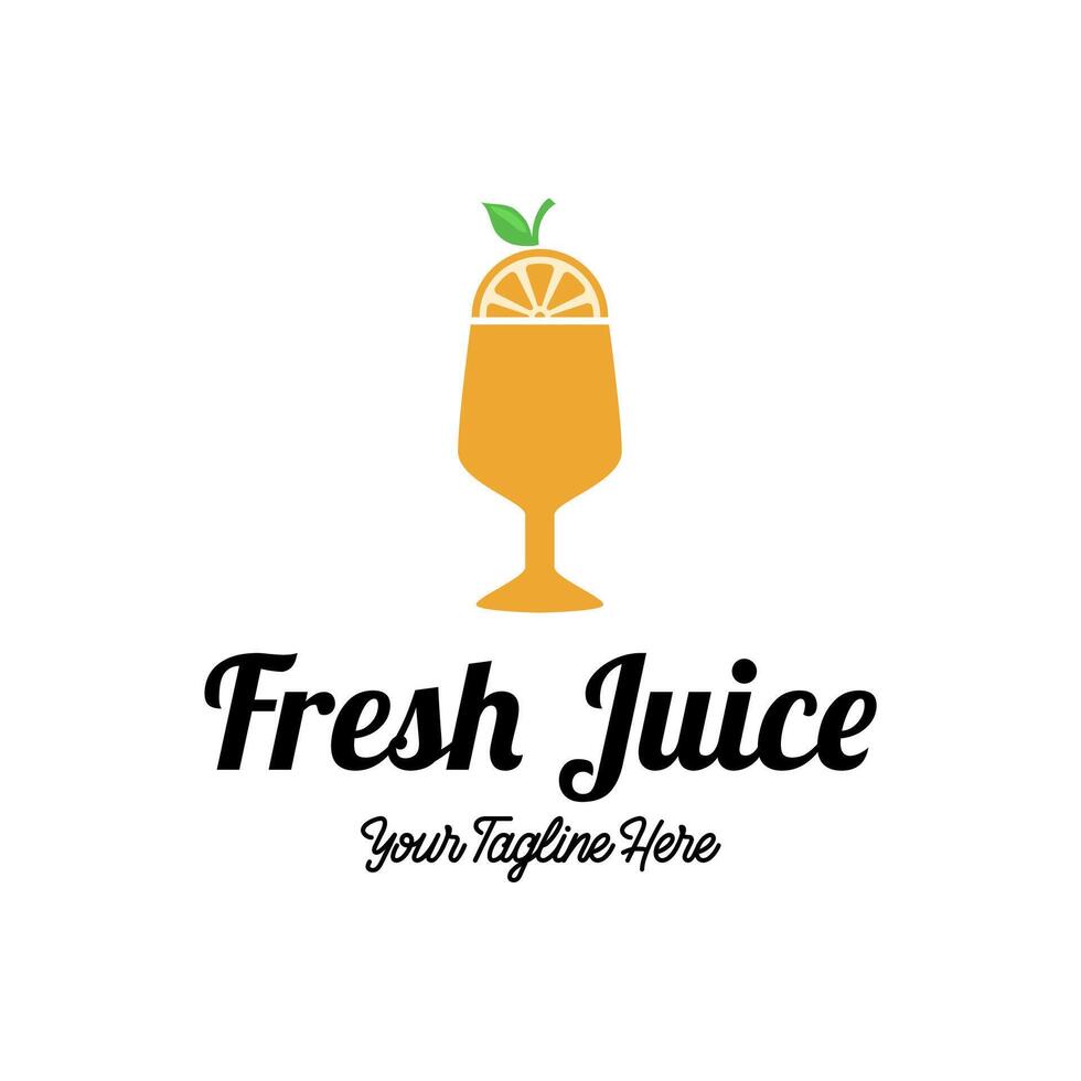 Fruta jugo logo. Fresco bebida logo. vector