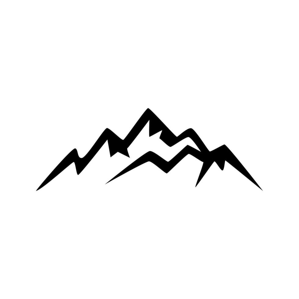 Abstract mountain logo design in flat design style vector