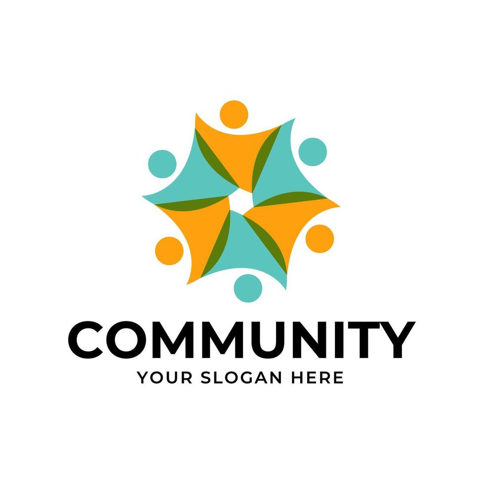 Global Community Logo Icon Elements Template. Community human Logo template vector