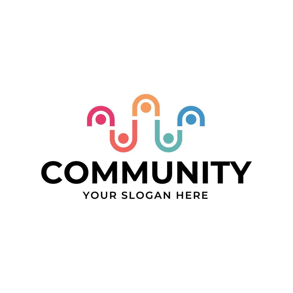 Global Community Logo Icon Elements Template. Community human Logo template vector
