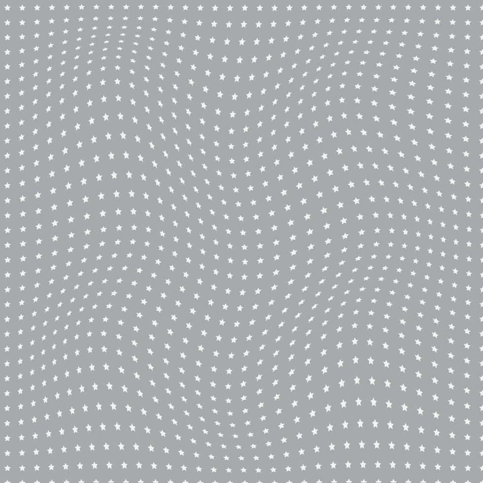 abstract white grey color small star wavy distort pattern vector