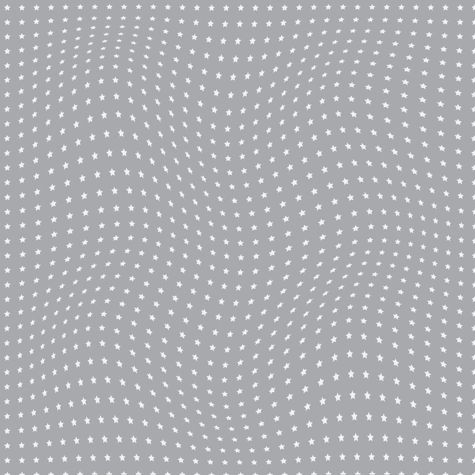 abstract white grey color small star wavy distort pattern vector