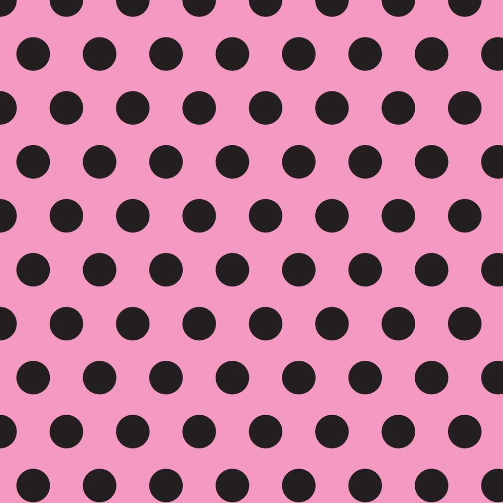 simple abstract black color polka dot pattern on lite pink background vector