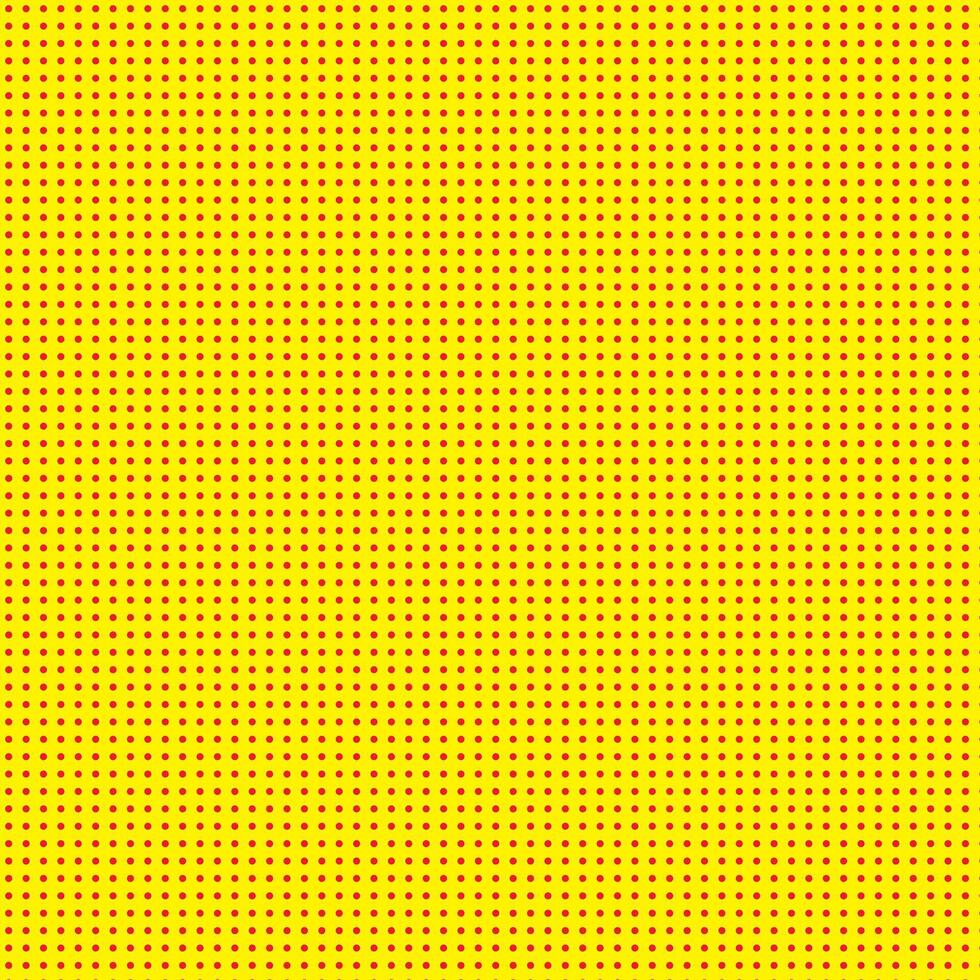 abstract small red color polka dot pattern yellow background vector