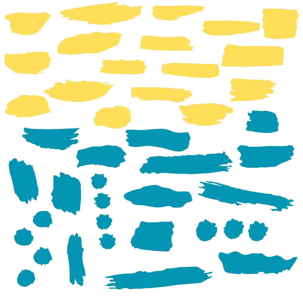 Brush stroke set. Decorative abstract vector