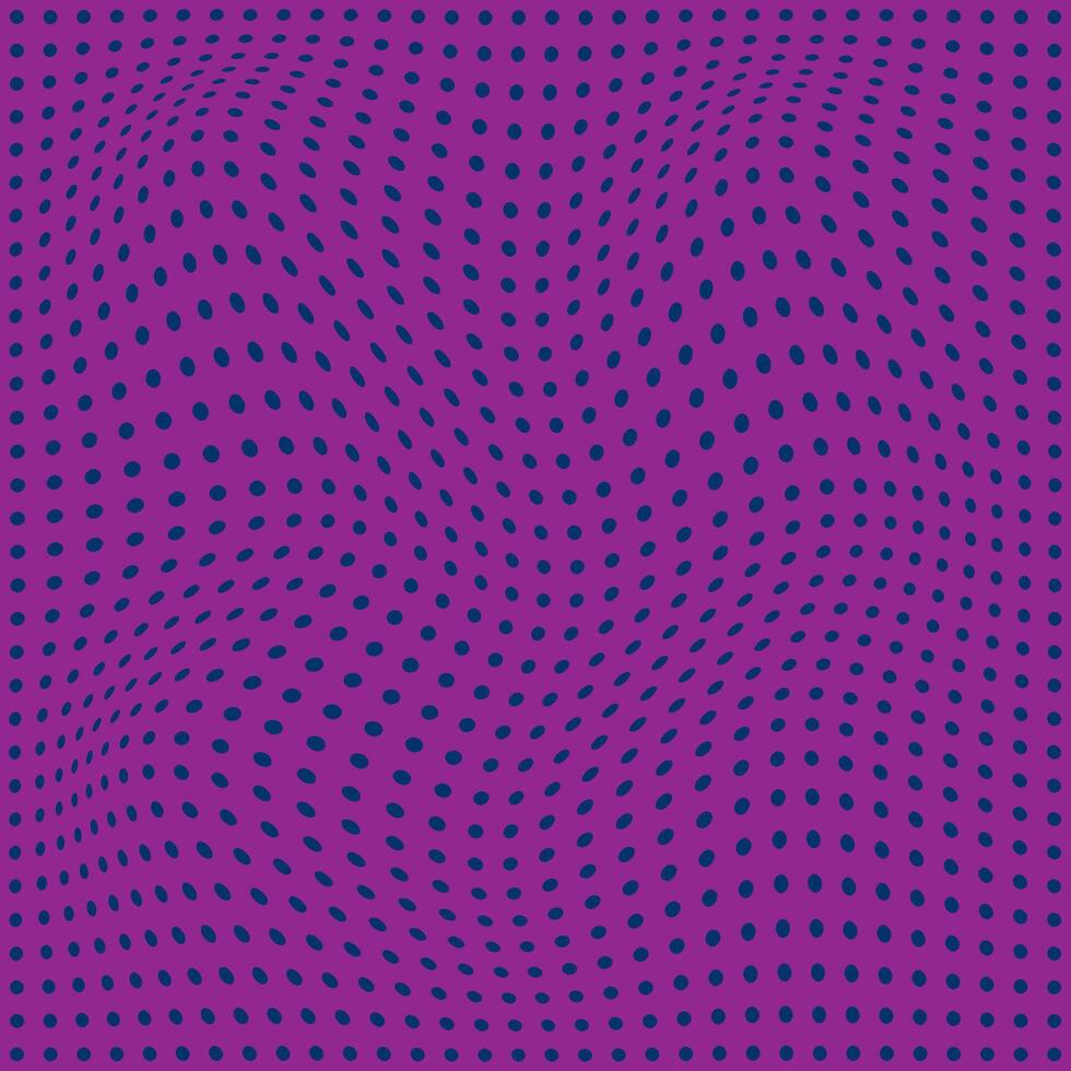 simple abstract dark blue color small polka dot wavy distort pattern on vaiolet background vector