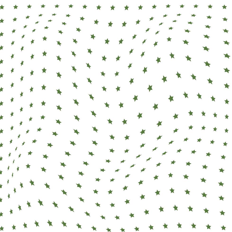 simple abstract avocado color star wavy distort pattern white background vector