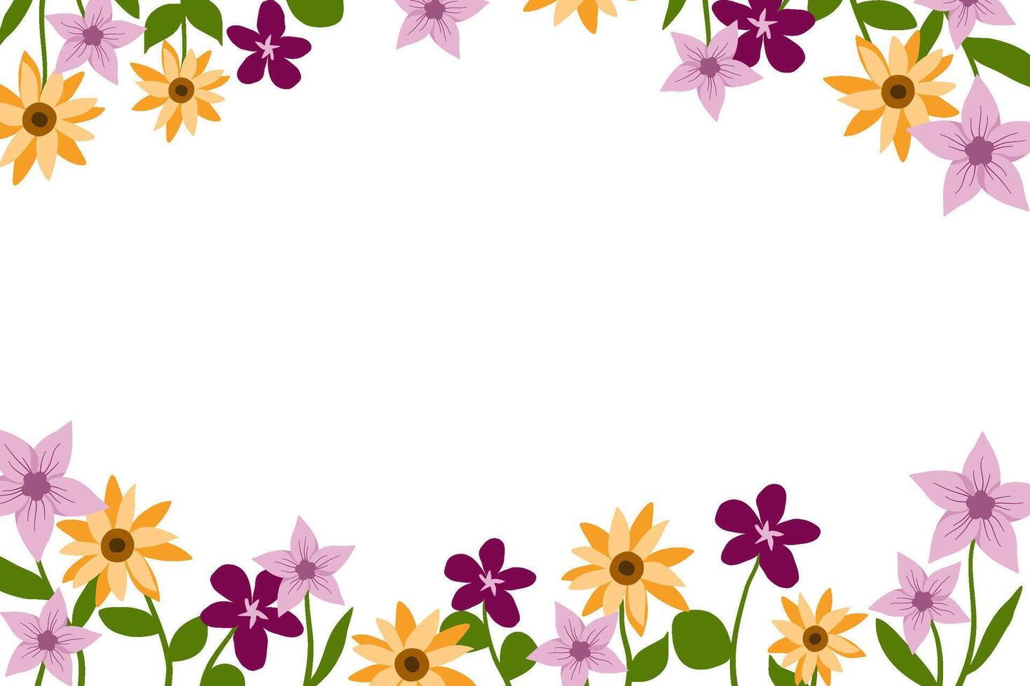 sunflowers background minimal style for seasonal design vector