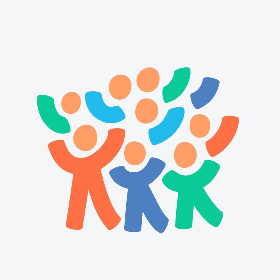 Crowd of people. Vector illustration.