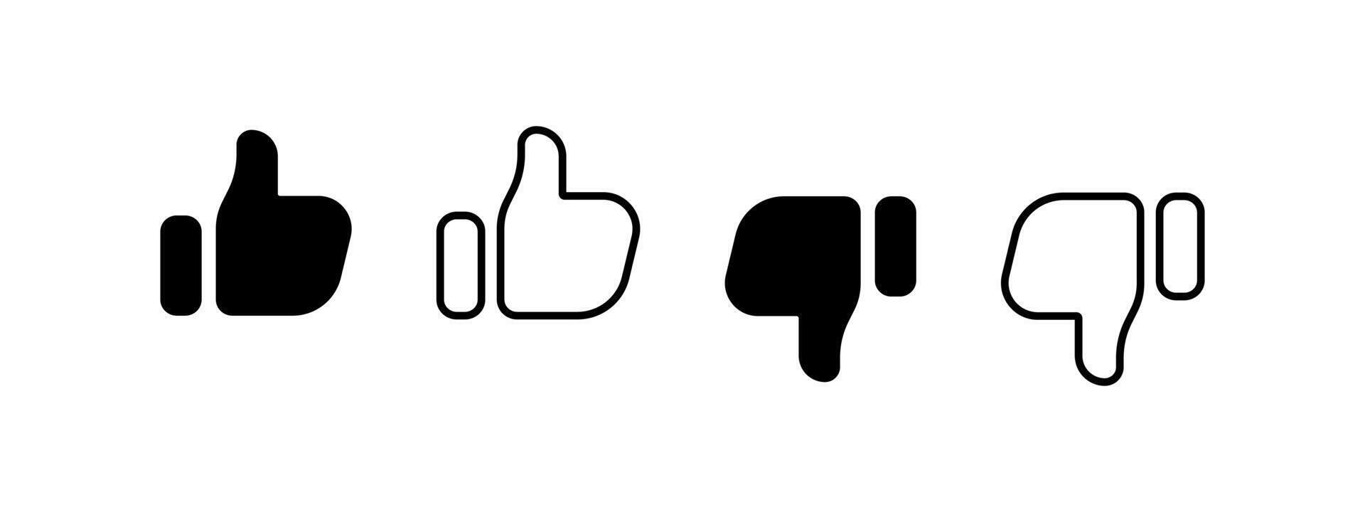 Like and dislike icons. Vector icons