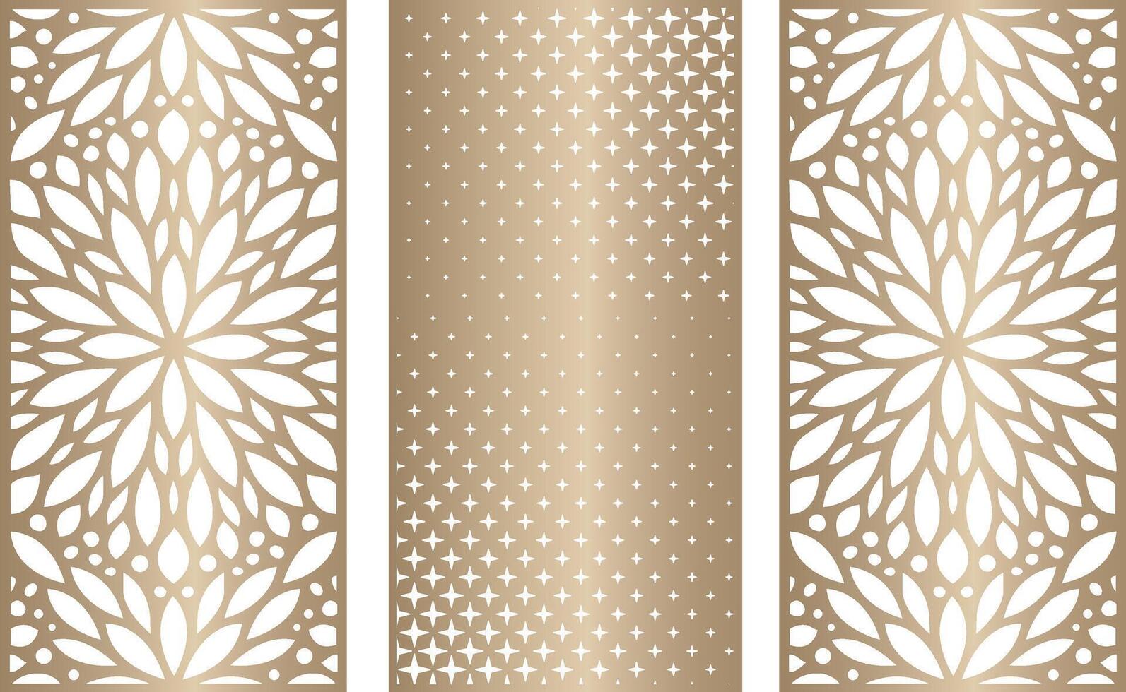 Laser and cnc cutting panels template.  Decorative die cut seamless pattern vector