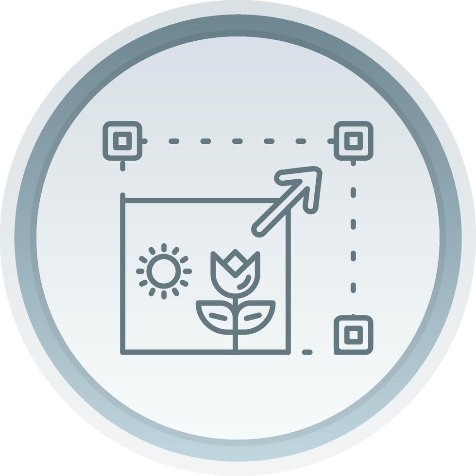 Resizing Linear Button Icon vector