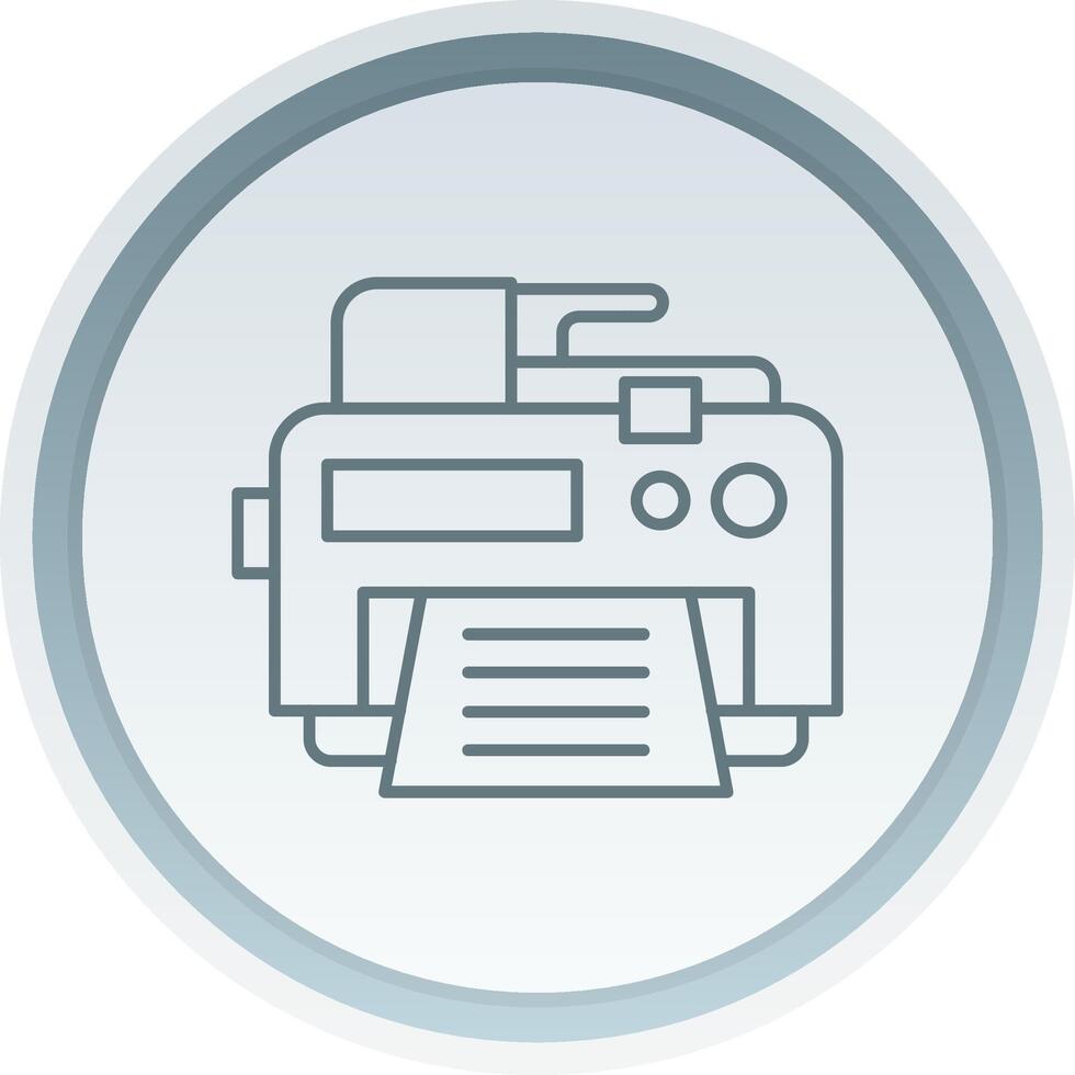 Printer Linear Button Icon vector