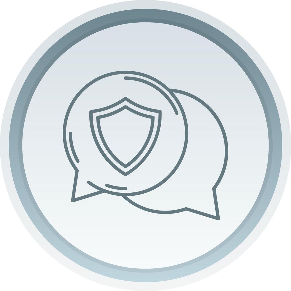 Secure Linear Button Icon vector