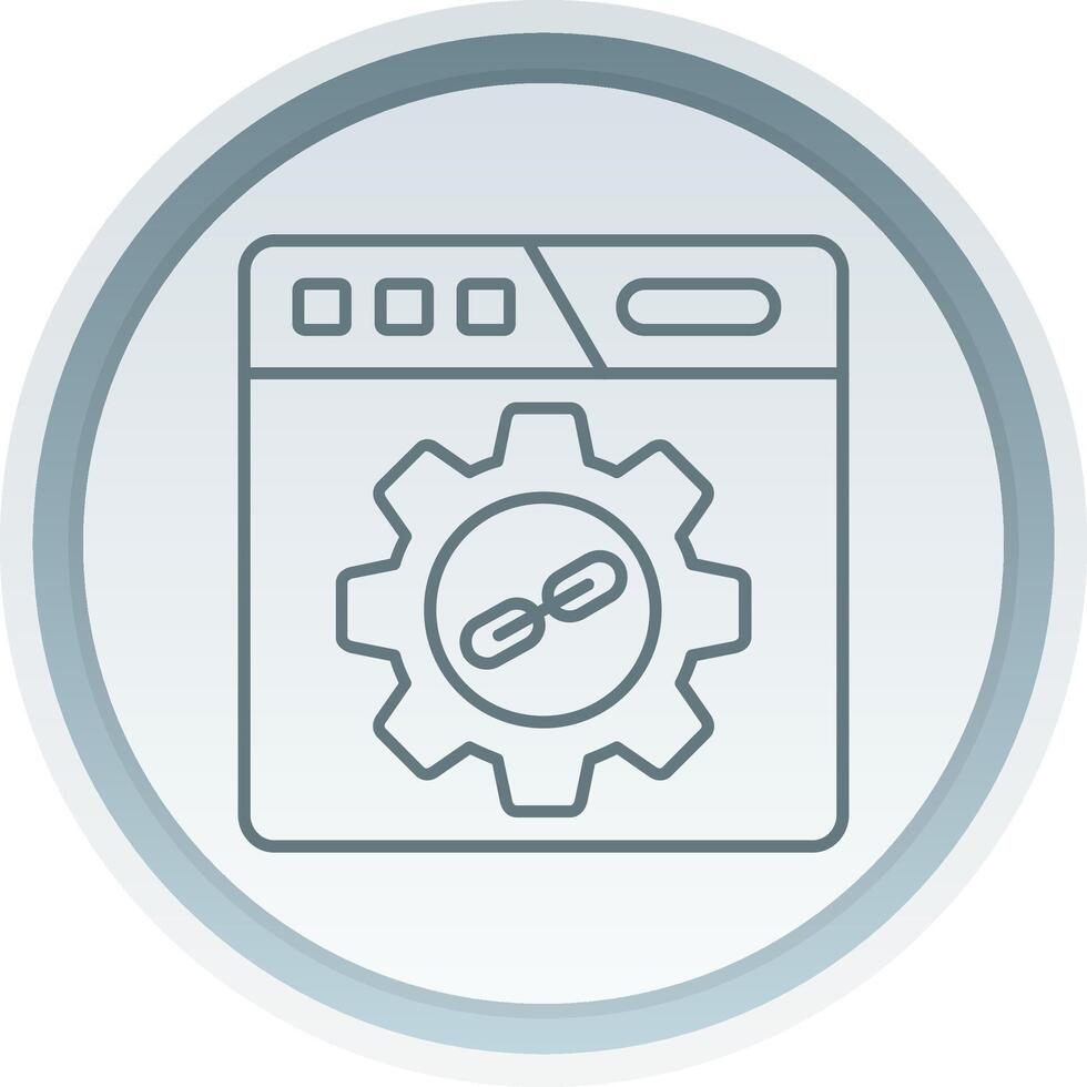 Backlink Linear Button Icon vector