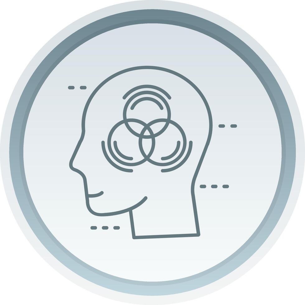 Emotional intelligence Linear Button Icon vector