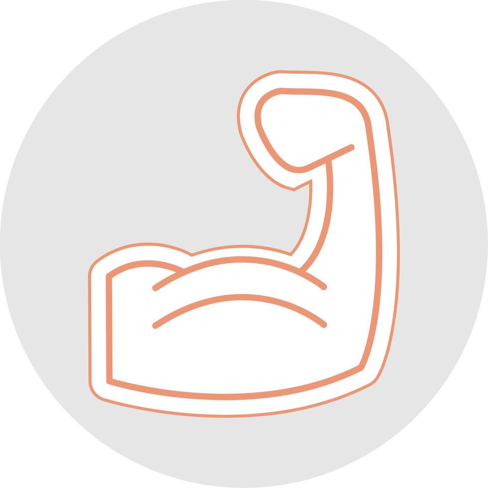 Muscle Line Sticker Multicolor Icon vector