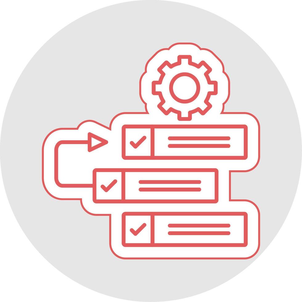 Backlog Line Sticker Multicolor Icon vector