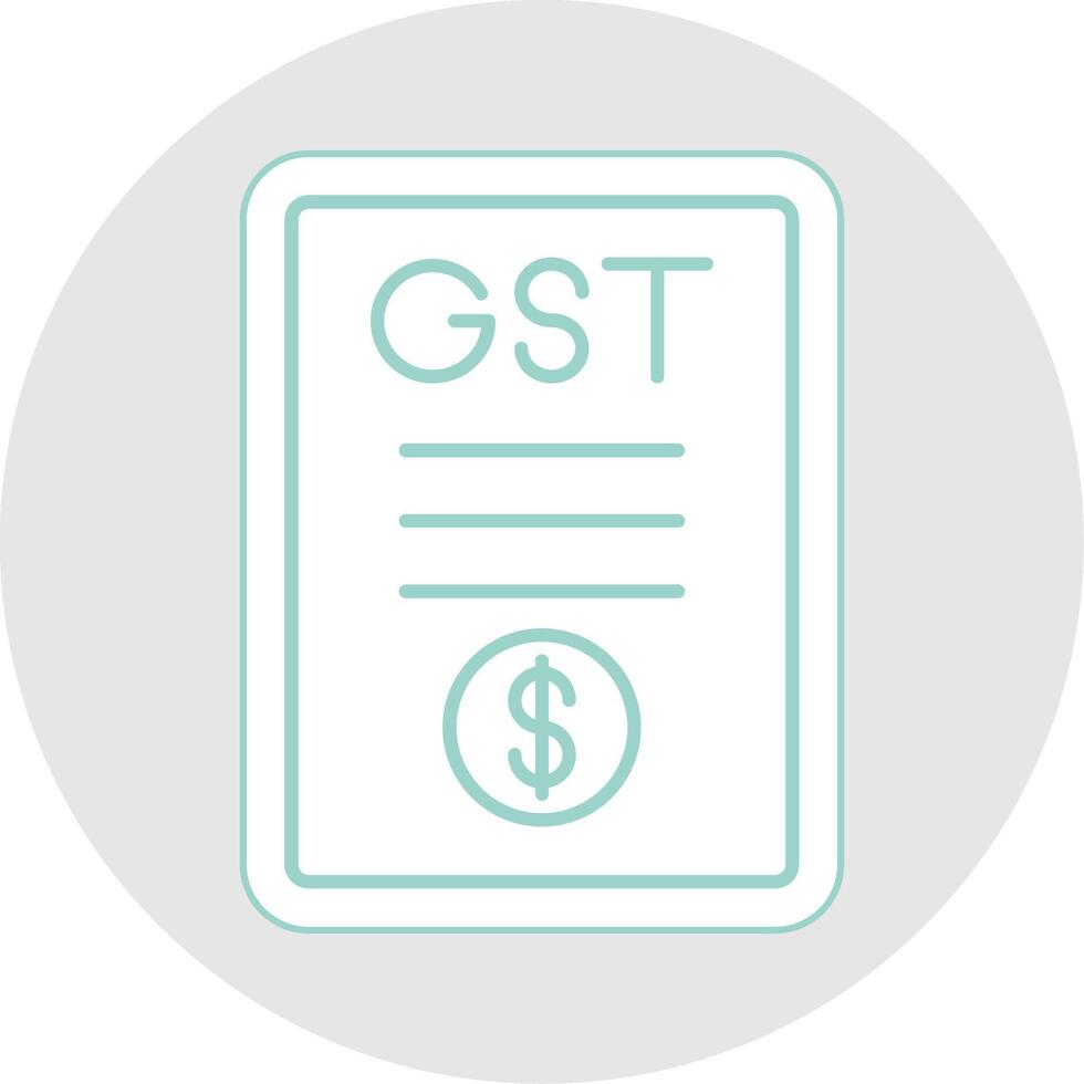 gst línea pegatina multicolor icono vector