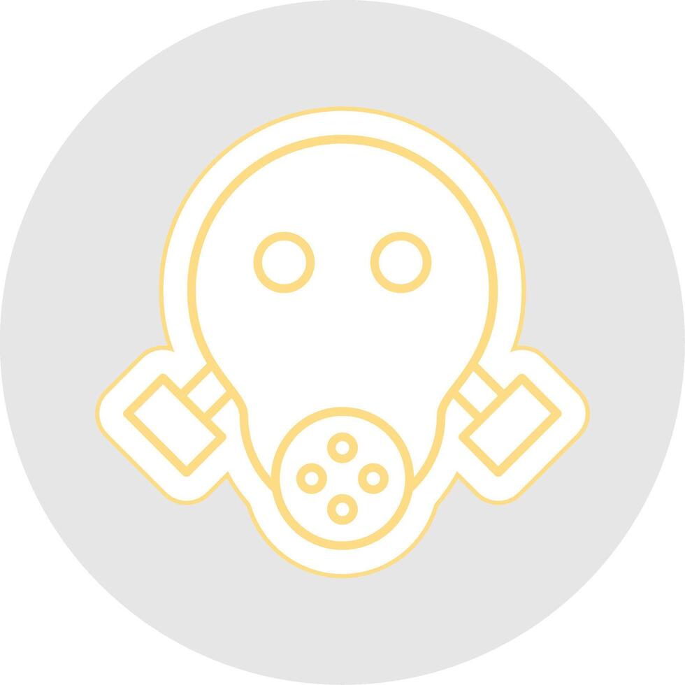 Gas Mask Line Sticker Multicolor Icon vector