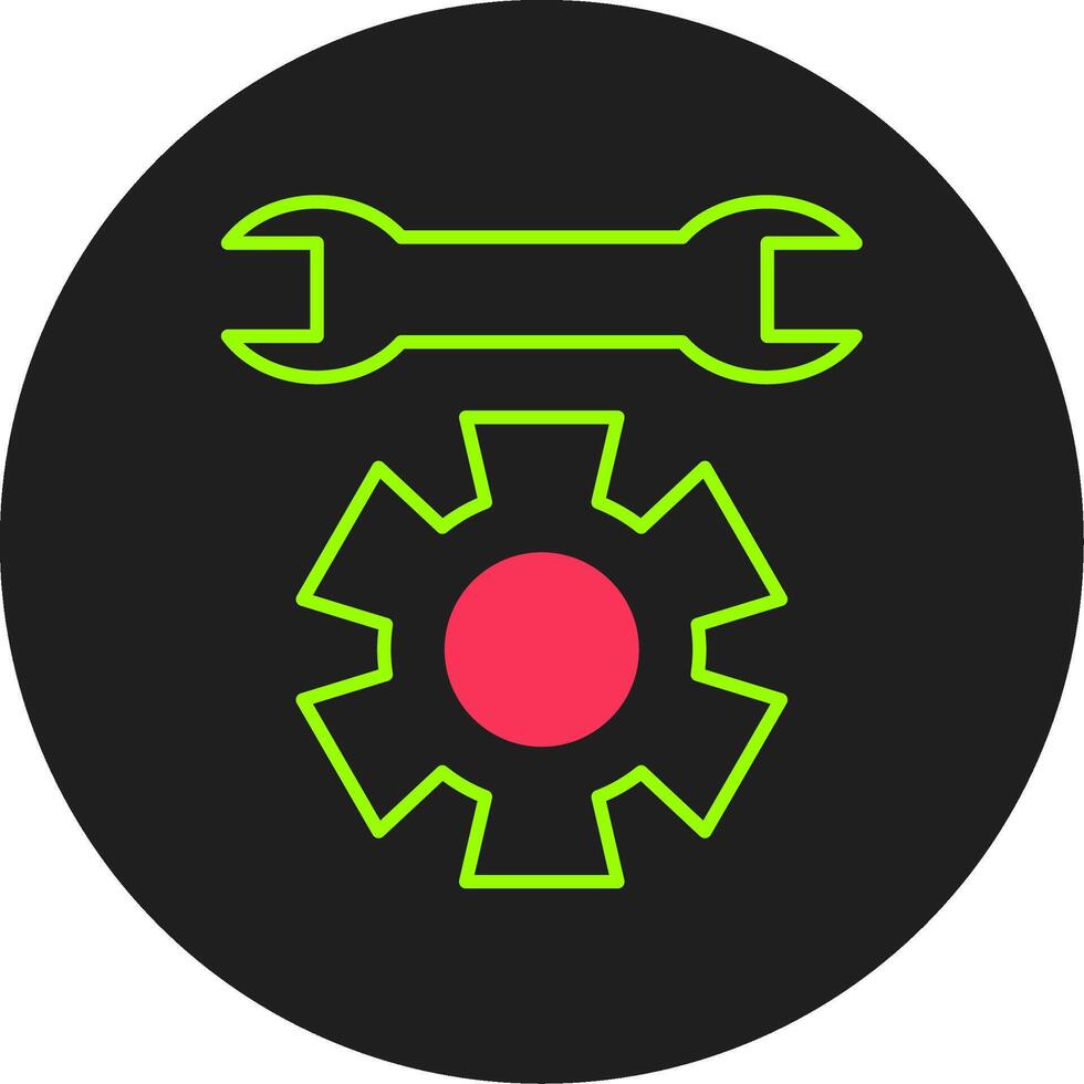 Technical Support Glyph Circle Icon vector