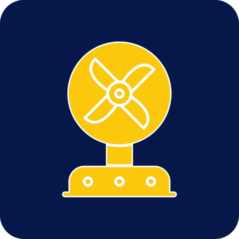 Fan Glyph Square Two Color Icon vector