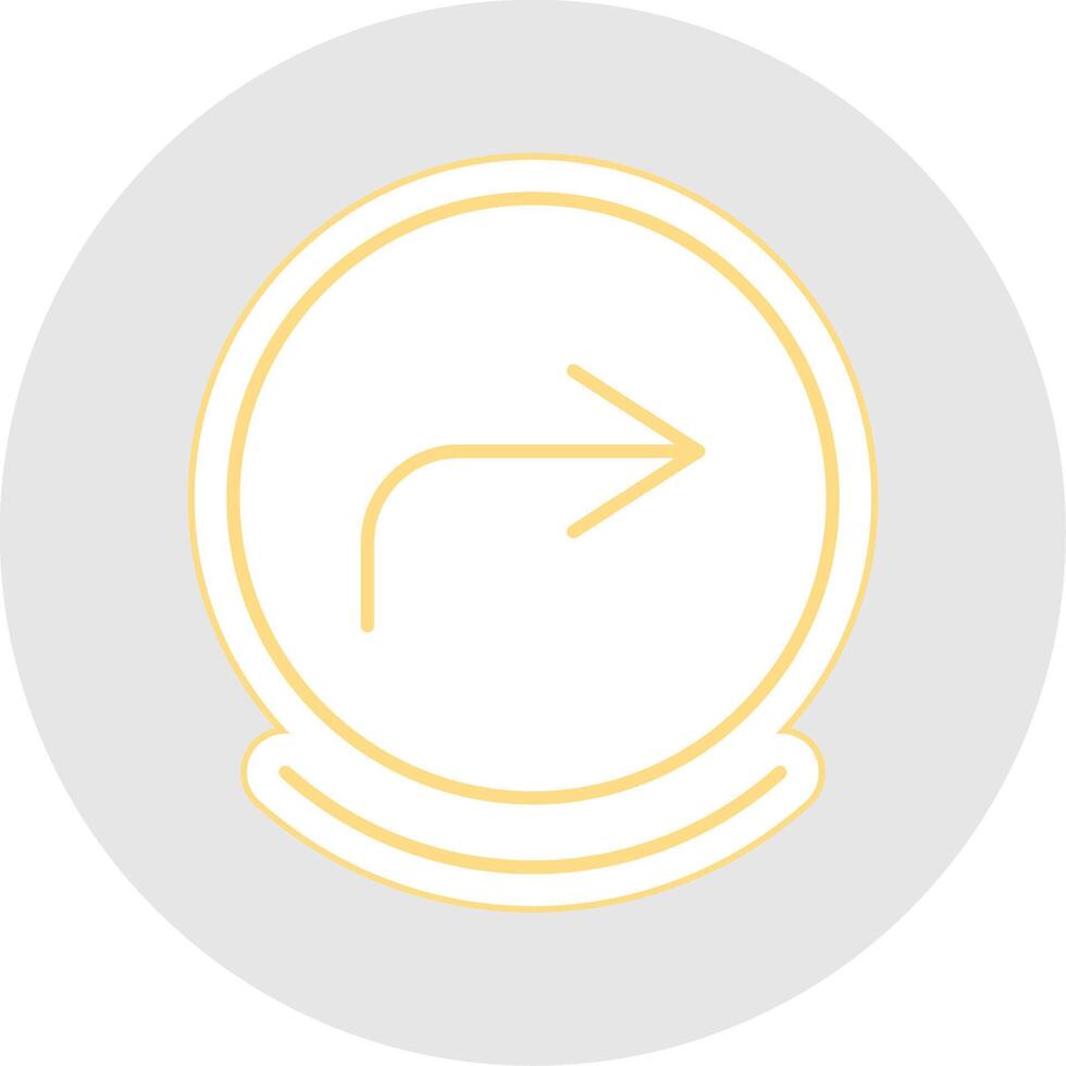 Forward Line Sticker Multicolor Icon vector