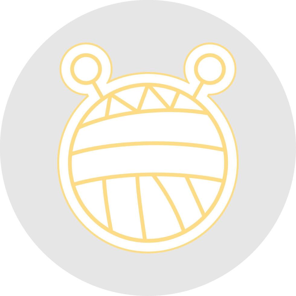 Wool Line Sticker Multicolor Icon vector