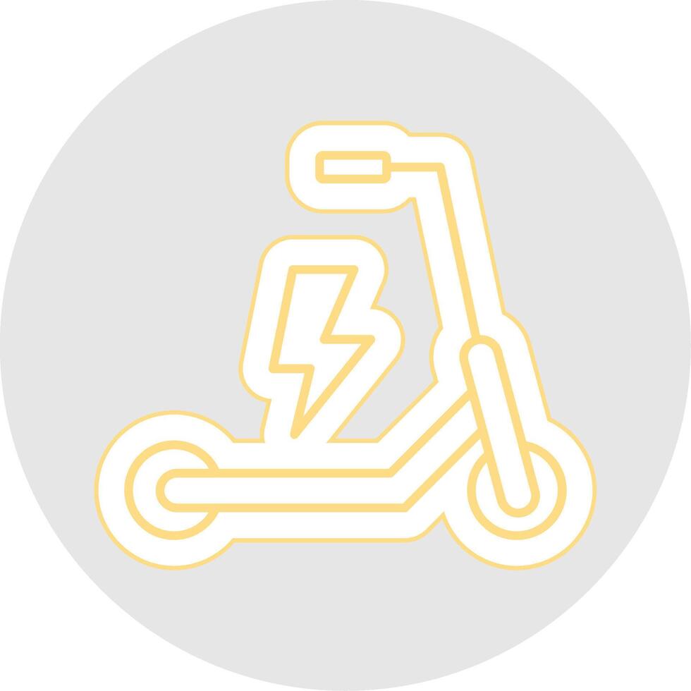 Electric Scooter Line Sticker Multicolor Icon vector