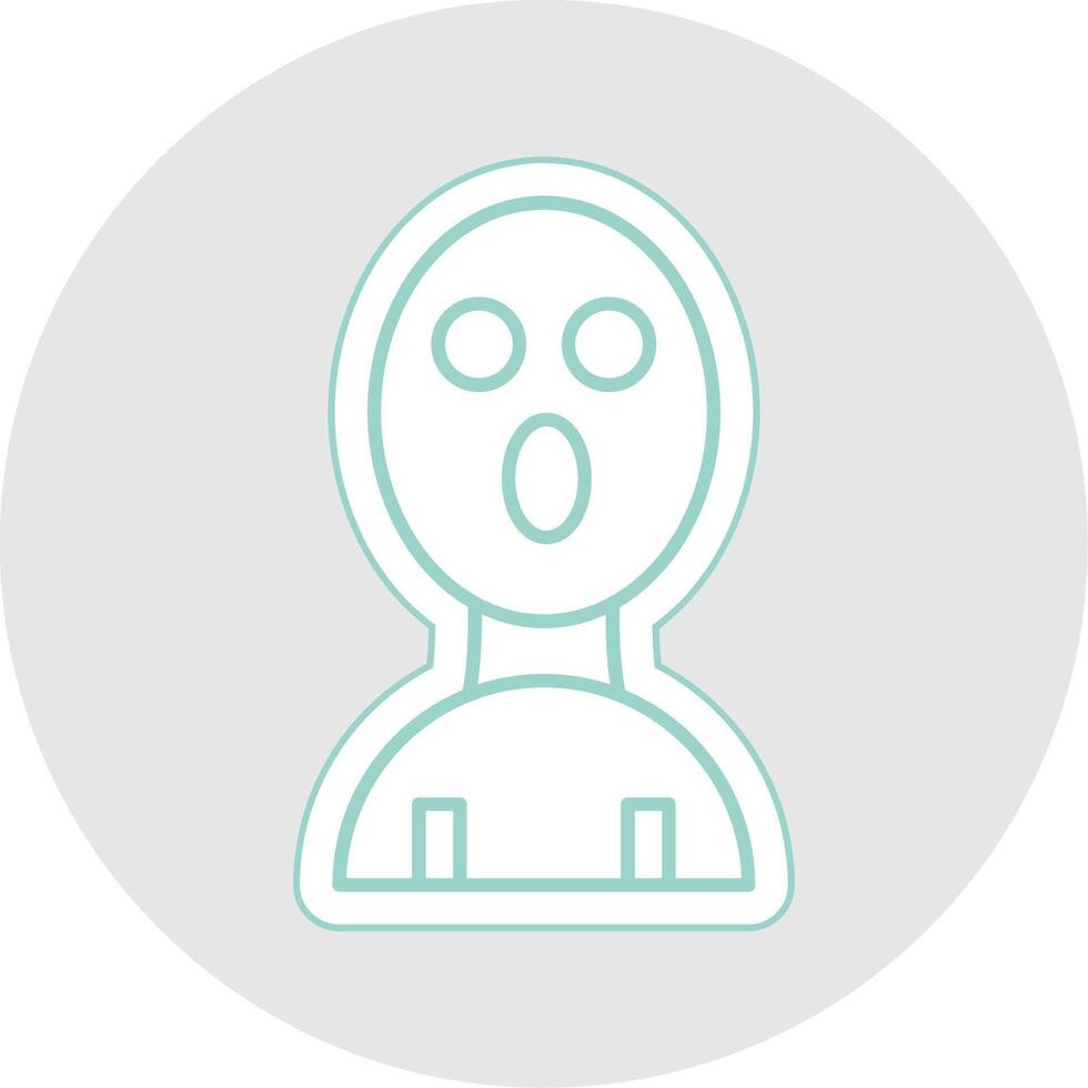 Balaclava Line Sticker Multicolor Icon vector