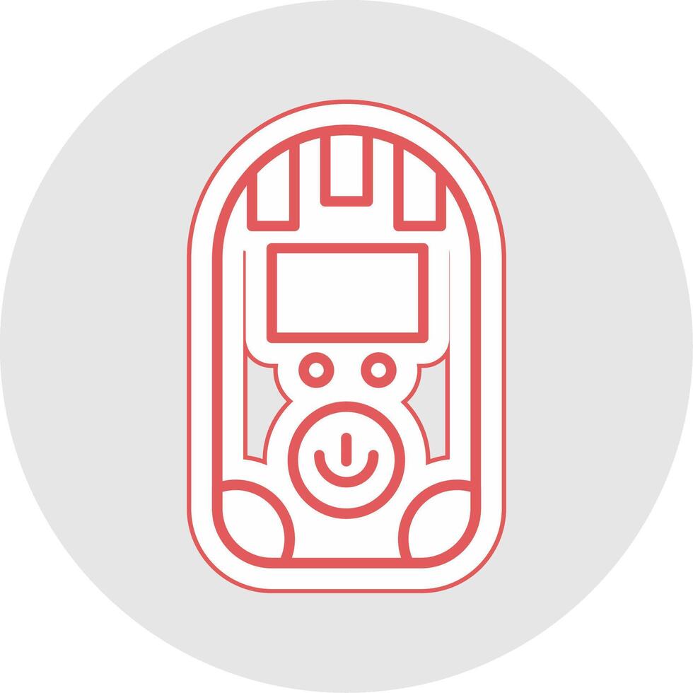 Dosimeter Line Sticker Multicolor Icon vector