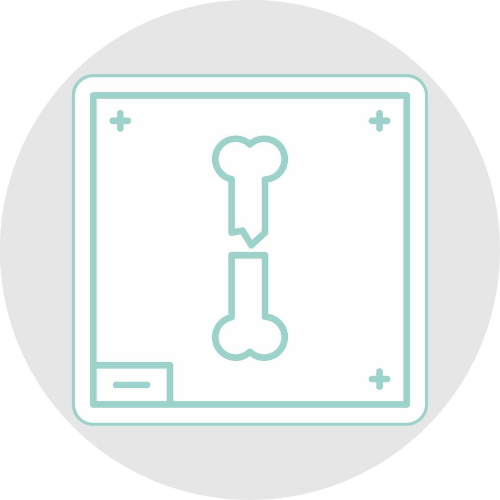 Bone X - ray Line Sticker Multicolor Icon vector