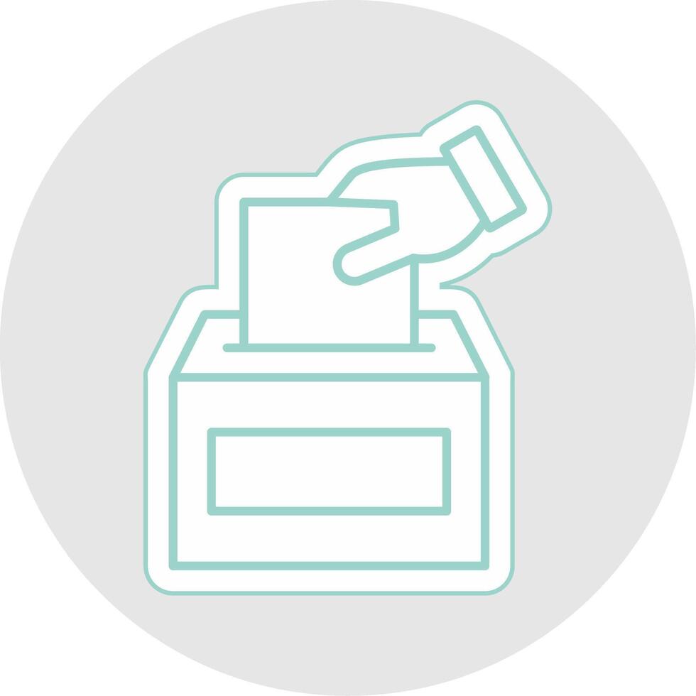 Voting Line Sticker Multicolor Icon vector