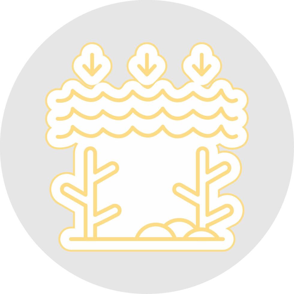Ocean Acidity Line Sticker Multicolor Icon vector