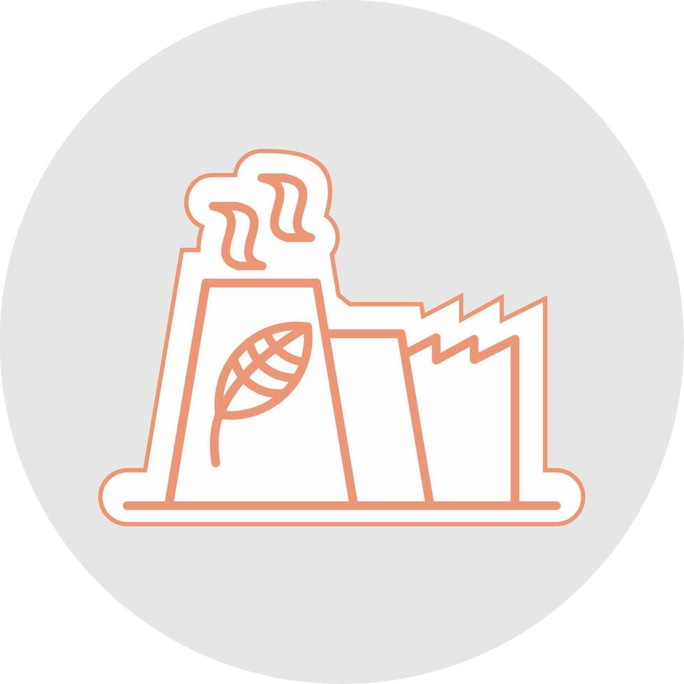 Eco Factory Line Sticker Multicolor Icon vector
