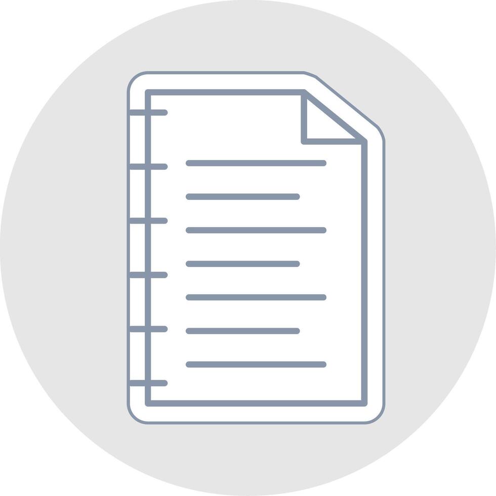 Notebook Line Sticker Multicolor Icon vector
