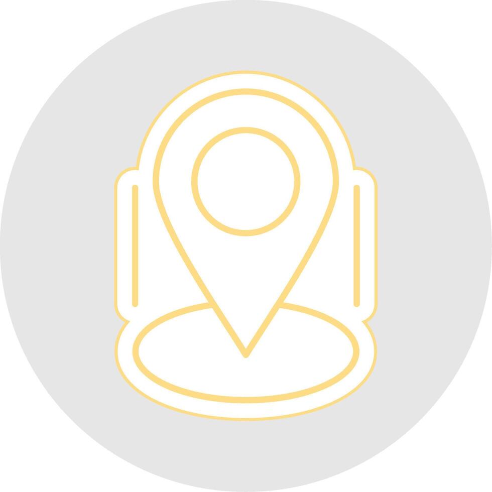 Pin Line Sticker Multicolor Icon vector